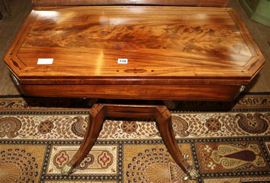 Regency mahogany card table